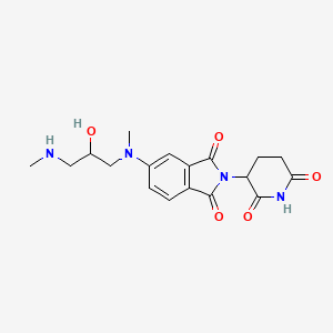 molecular formula C18H22N4O5 B13486472 2-(2,6-Dioxo-3-piperidyl)-5-[[2-hydroxy-3-(methylamino)propyl]-methyl-amino]isoindoline-1,3-dione 