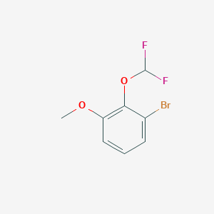 molecular formula C8H7BrF2O2 B13486490 1-Bromo-2-(difluoromethoxy)-3-methoxybenzene 