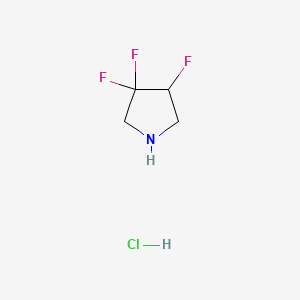 molecular formula C4H7ClF3N B13486536 3,3,4-Trifluoropyrrolidine hydrochloride 
