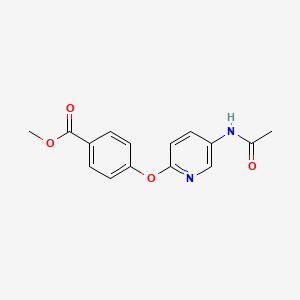 molecular formula C15H14N2O4 B13486539 Methyl 4-[(5-acetamidopyridin-2-yl)oxy]benzoate 