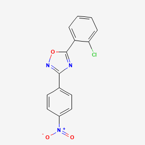 molecular formula C14H8ClN3O3 B1348656 5-(2-Chlorophenyl)-3-(4-nitrophenyl)-1,2,4-oxadiazole CAS No. 861238-44-0