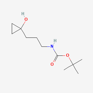 molecular formula C11H21NO3 B13486568 tert-Butyl (3-(1-hydroxycyclopropyl)propyl)carbamate 