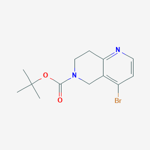 molecular formula C13H17BrN2O2 B13486607 Tert-butyl 4-bromo-7,8-dihydro-1,6-naphthyridine-6(5H)-carboxylate 