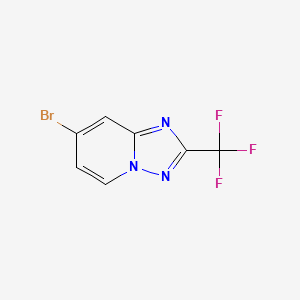 molecular formula C7H3BrF3N3 B13486657 7-Bromo-2-(trifluoromethyl)-[1,2,4]triazolo[1,5-a]pyridine 