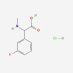 molecular formula C9H11ClFNO2 B13486668 2-(3-Fluorophenyl)-2-(methylamino)acetic acid hydrochloride 