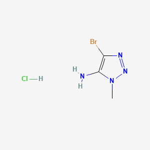 molecular formula C3H6BrClN4 B13486681 4-Bromo-1-methyl-1H-1,2,3-triazol-5-amine hydrochloride 