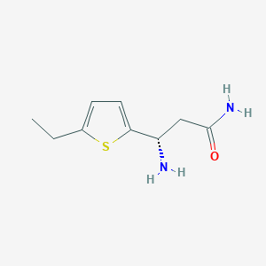 molecular formula C9H14N2OS B13486713 (S)-3-Amino-3-(5-ethylthiophen-2-yl)propanamide 