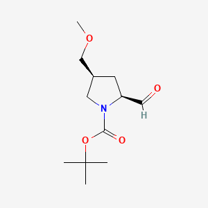 molecular formula C12H21NO4 B13486716 tert-butyl (2S,4S)-2-formyl-4-(methoxymethyl)pyrrolidine-1-carboxylate 