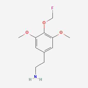 molecular formula C11H16FNO3 B13486736 2-[4-(Fluoromethoxy)-3,5-dimethoxyphenyl]ethan-1-amine 