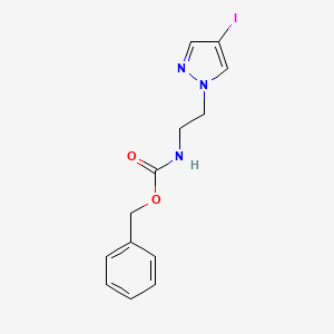 molecular formula C13H14IN3O2 B13486759 benzyl N-[2-(4-iodo-1H-pyrazol-1-yl)ethyl]carbamate 
