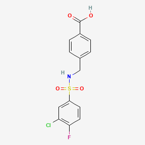 4-({[(3-Chloro-4-fluorophenyl)sulfonyl]amino}methyl)benzoic acid