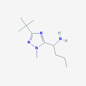 molecular formula C11H22N4 B13486829 1-(3-(Tert-butyl)-1-methyl-1h-1,2,4-triazol-5-yl)butan-1-amine 