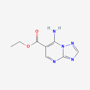 molecular formula C8H9N5O2 B1348683 Ethyl 7-amino[1,2,4]triazolo[1,5-a]pyrimidine-6-carboxylate CAS No. 92673-40-0