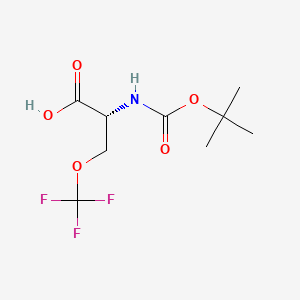 molecular formula C9H14F3NO5 B13486942 N-(Tert-butoxycarbonyl)-O-(trifluoromethyl)-D-serine 