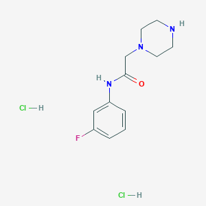 molecular formula C12H18Cl2FN3O B13486982 N-(3-fluorophenyl)-2-(piperazin-1-yl)acetamide dihydrochloride 