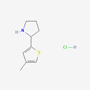 molecular formula C9H14ClNS B13487008 2-(4-Methylthiophen-2-yl)pyrrolidine hydrochloride 