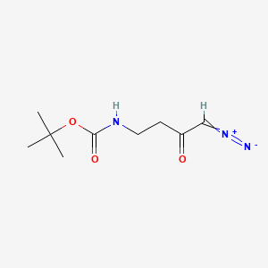 molecular formula C9H15N3O3 B13487026 tert-butyl N-(4-diazo-3-oxobutyl)carbamate 