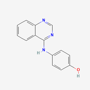 molecular formula C14H11N3O B1348711 4-(Quinazolin-4-ylamino)phenol CAS No. 34923-98-3
