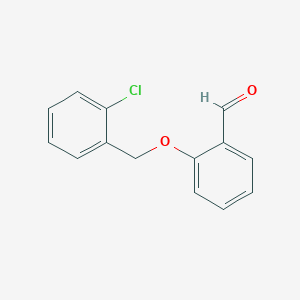 molecular formula C14H11ClO2 B1348712 2-[(2-Chlorobenzyl)oxy]benzaldehyde CAS No. 53389-99-4