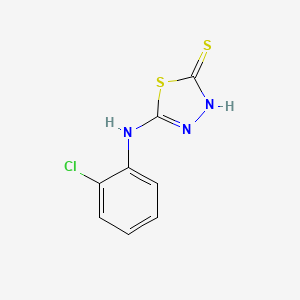 molecular formula C8H6ClN3S2 B1348718 5-[(2-Chlorophenyl)amino]-1,3,4-thiadiazole-2-thiol CAS No. 37844-22-7