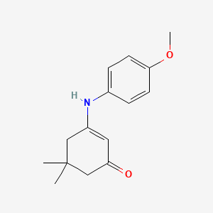 molecular formula C15H19NO2 B1348723 3-[(4-Methoxyphenyl)amino]-5,5-dimethylcyclohex-2-en-1-one CAS No. 24706-48-7