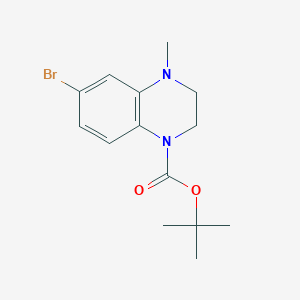 molecular formula C14H19BrN2O2 B13487838 Tert-butyl 6-bromo-4-methyl-3,4-dihydroquinoxaline-1(2h)-carboxylate 