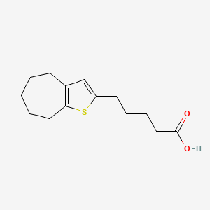 molecular formula C14H20O2S B13487931 5-(5,6,7,8-tetrahydro-4H-cyclohepta[b]thiophen-2-yl)pentanoic acid 