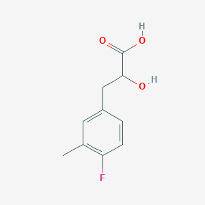 molecular formula C10H11FO3 B13488055 3-(4-Fluoro-3-methylphenyl)-2-hydroxypropanoic acid 
