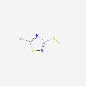 molecular formula C3H3ClN2S2 B1348816 1,2,4-Thiadiazole, 5-chloro-3-(methylthio)- CAS No. 21735-15-9