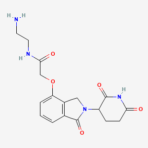 molecular formula C17H20N4O5 B13488186 N-(2-aminoethyl)-2-[2-(2,6-dioxo-3-piperidyl)-1-oxo-isoindolin-4-yl]oxy-acetamide 