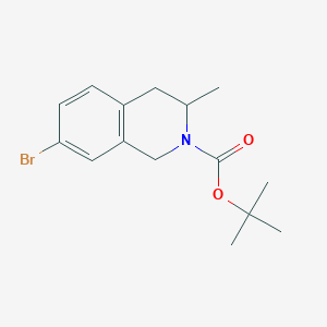molecular formula C15H20BrNO2 B13488338 tert-butyl 7-bromo-3-methyl-3,4-dihydroisoquinoline-2(1H)-carboxylate CAS No. 1233526-64-1