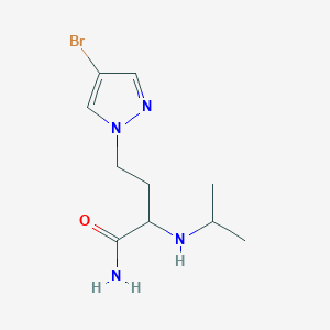 molecular formula C10H17BrN4O B13488431 4-(4-Bromo-1h-pyrazol-1-yl)-2-(isopropylamino)butanamide 