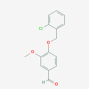 molecular formula C15H13ClO3 B1348847 4-[(2-Chlorobenzyl)oxy]-3-methoxybenzaldehyde CAS No. 306280-02-4