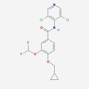 molecular formula C17H14Cl2F2N2O3 B134885 4-(Cyclopropylmethoxy)-3-(difluoromethoxy) Roflumilast CAS No. 162401-43-6