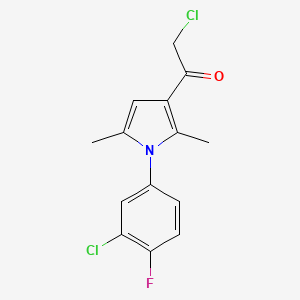 2-chloro-1-[1-(3-chloro-4-fluorophenyl)-2,5-dimethyl-1H-pyrrol-3-yl]ethanone