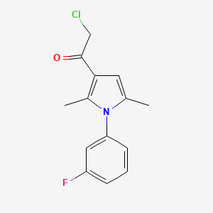 molecular formula C14H13ClFNO B1348859 2-chloro-1-[1-(3-fluorophenyl)-2,5-dimethyl-1H-pyrrol-3-yl]ethanone CAS No. 315710-85-1