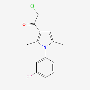 2-chloro-1-[1-(3-fluorophenyl)-2,5-dimethyl-1H-pyrrol-3-yl]ethanone