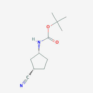 molecular formula C11H18N2O2 B13488646 Tert-butyl ((1R,3S)-3-cyanocyclopentyl)carbamate 