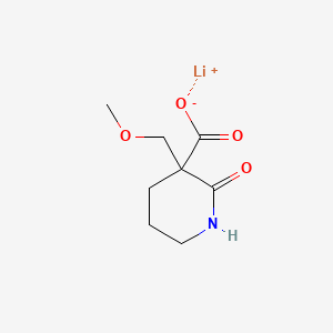 molecular formula C8H12LiNO4 B13488738 Lithio 3-(methoxymethyl)-2-oxopiperidine-3-carboxylate 