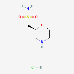 molecular formula C5H13ClN2O3S B13488853 [(2S)-morpholin-2-yl]methanesulfonamide hydrochloride 