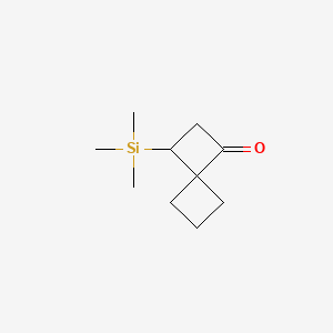molecular formula C10H18OSi B13488859 3-(Trimethylsilyl)spiro[3.3]heptan-1-one 