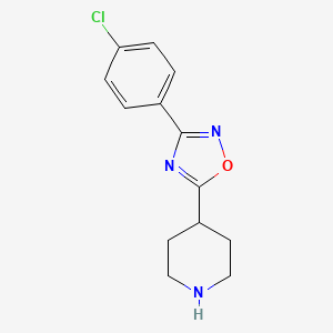 molecular formula C13H14ClN3O B1348889 3-(4-Chlorophenyl)-5-(piperidin-4-yl)-1,2,4-oxadiazole CAS No. 276236-98-7