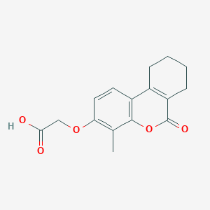 molecular formula C16H16O5 B1348895 2-((4-methyl-6-oxo-7,8,9,10-tetrahydro-6H-benzo[c]chromen-3-yl)oxy)acetic acid CAS No. 302551-41-3