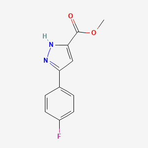 molecular formula C11H9FN2O2 B1348898 methyl 3-(4-fluorophenyl)-1H-pyrazole-5-carboxylate CAS No. 192701-91-0