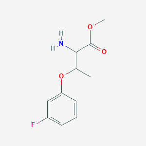 molecular formula C11H14FNO3 B13489050 Methyl 2-amino-3-(3-fluorophenoxy)butanoate 
