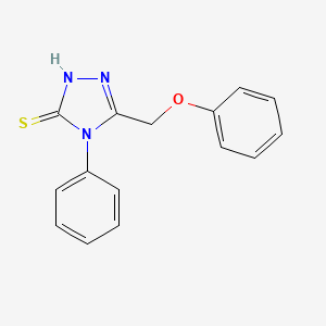 molecular formula C15H13N3OS B1348908 5-Phenoxymethyl-4-phenyl-4H-[1,2,4]triazole-3-thiol CAS No. 21358-13-4