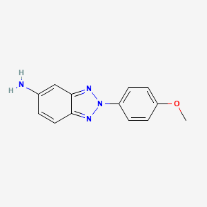 molecular formula C13H12N4O B1348911 5-Amino-2-(4-methoxyphenyl)-2H-benzotriazole CAS No. 6659-92-3
