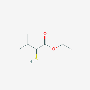 molecular formula C7H14O2S B13489304 Ethyl 2-mercapto-3-methylbutanoate 