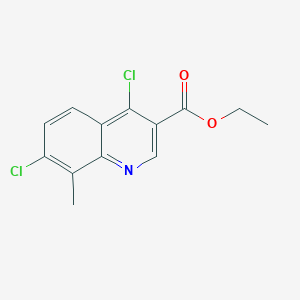 molecular formula C13H11Cl2NO2 B1348936 4,7-二氯-8-甲基喹啉-3-甲酸乙酯 CAS No. 58666-08-3