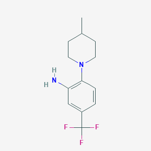 molecular formula C13H17F3N2 B1348939 2-(4-Methylpiperidin-1-yl)-5-(trifluoromethyl)aniline CAS No. 445465-72-5